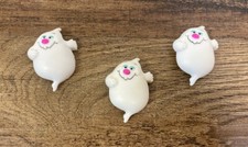 Lot Of 3 Vintage Russ Halloween Ghost Lapel Pins Pinbacks Brooch