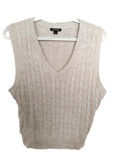 Wild Fable Pullover V-Neck Sweater Vest Beige Size L 16958