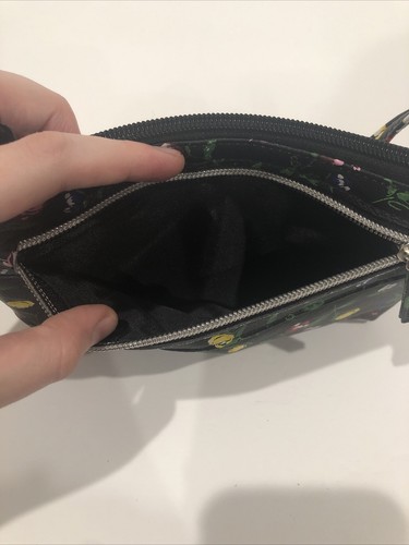 CARTERA PULSERA MUJER FLOR IMITACIÓN CUERO EXCELENTE ESTADO SIN MARCA - Imagen 5 de 8