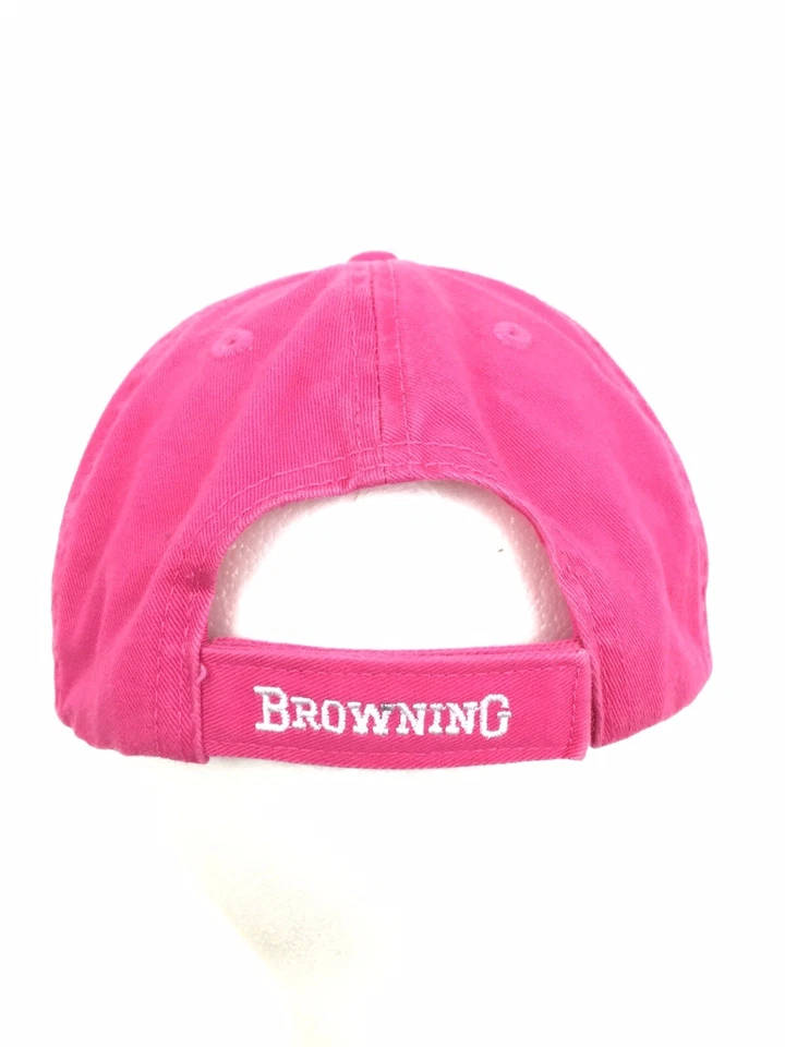 Browning Hat Deer Logo Cap Womens Pink Baseball Trucker Hunting Fish Strapback - Image 3 of 4