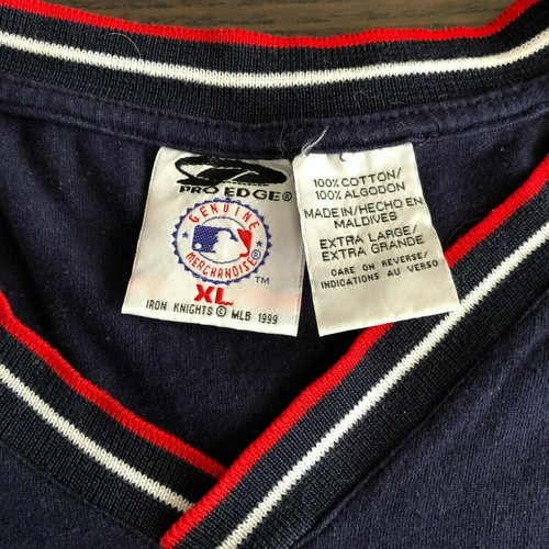 Vintage 90s Cleveland Indians TShirt / Jersey Style Herren XL blau - Bild 3 von 3