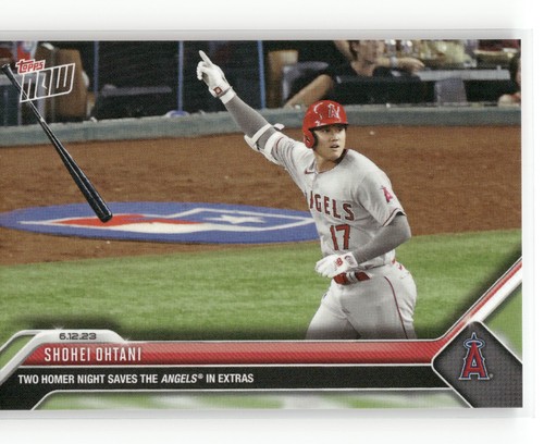 SHOHEI OHTANI Bat Flip Home Run 2023 Topps Now #433 MLB Anaheim Angels HR 🔥🇯🇵