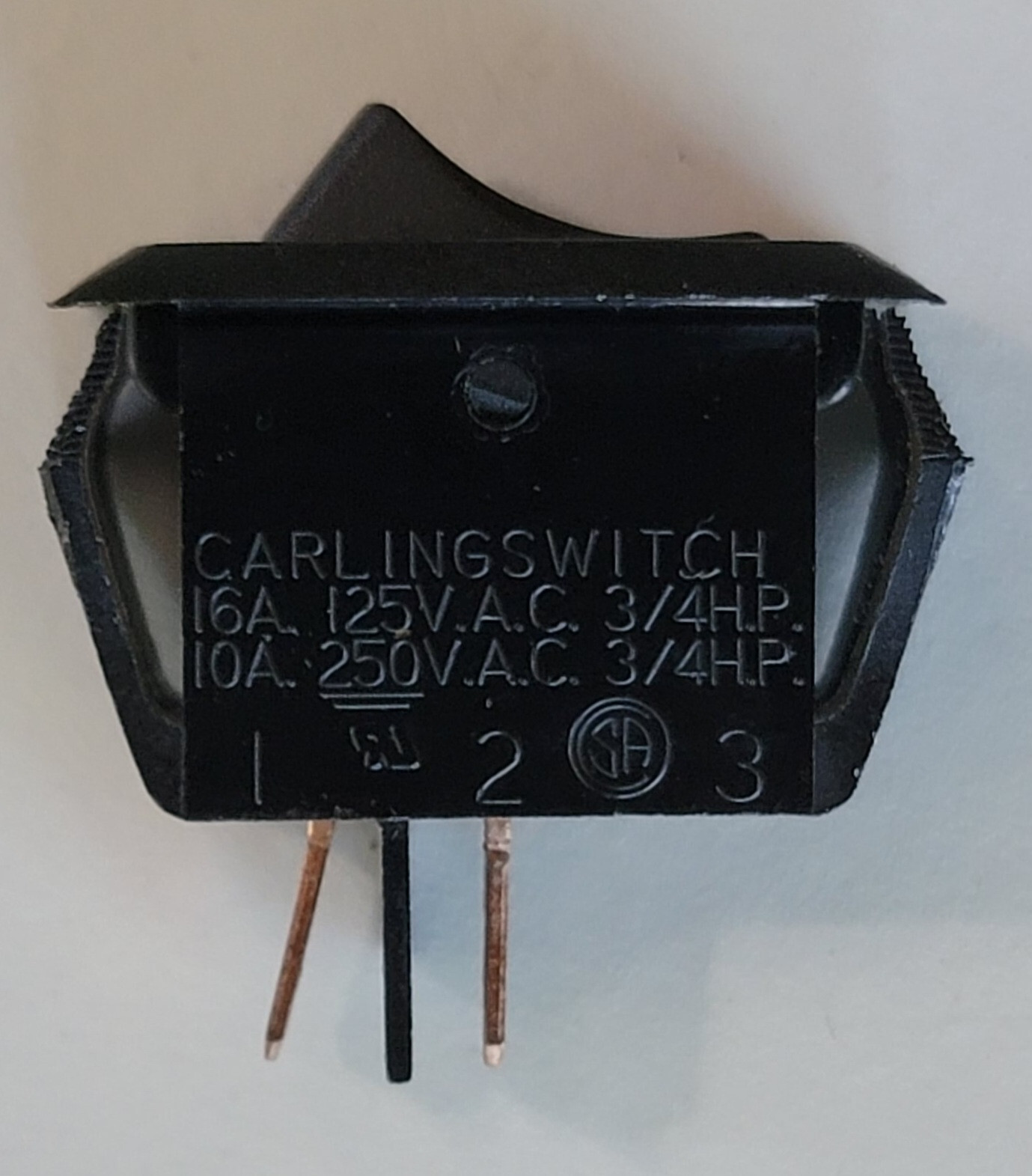*NEW* CARLING RA901 ON/OFF ROCKER SWITCH BLACK 2 TERMINALS RV | eBay