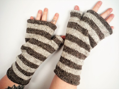 Fleece Lined Knitted Wool Wrist Warmers Unisex Boho Hippie Fingerless Gloves - Picture 41 of 141