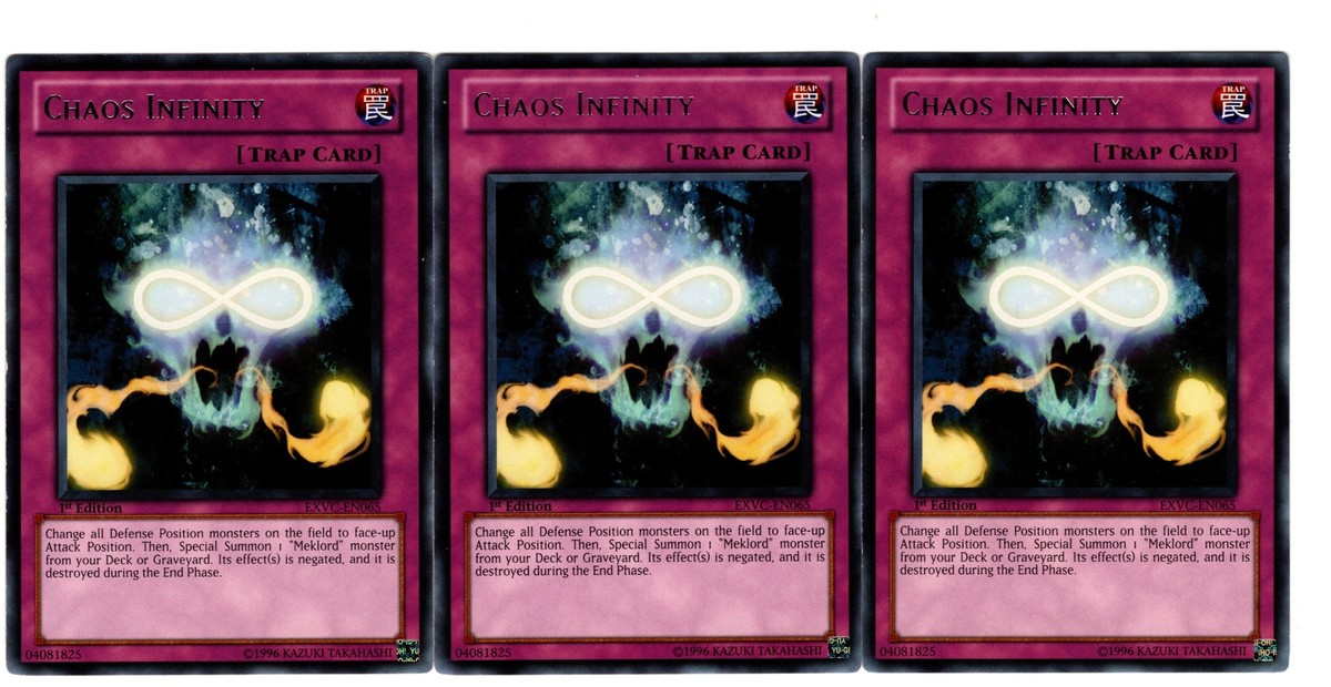 Yugioh - 3X Chaos Infinity - Rare - 1st Edition - EXVC-EN065 - Near Mint
