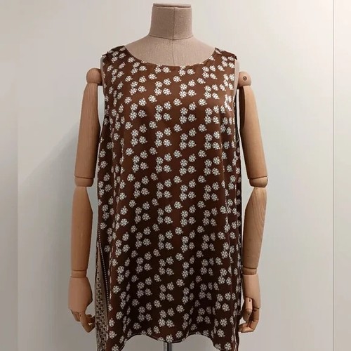 LAFAYETTE 148 NEW YORK ärmellose Bluse Adela Seide Blumenmuster - XL