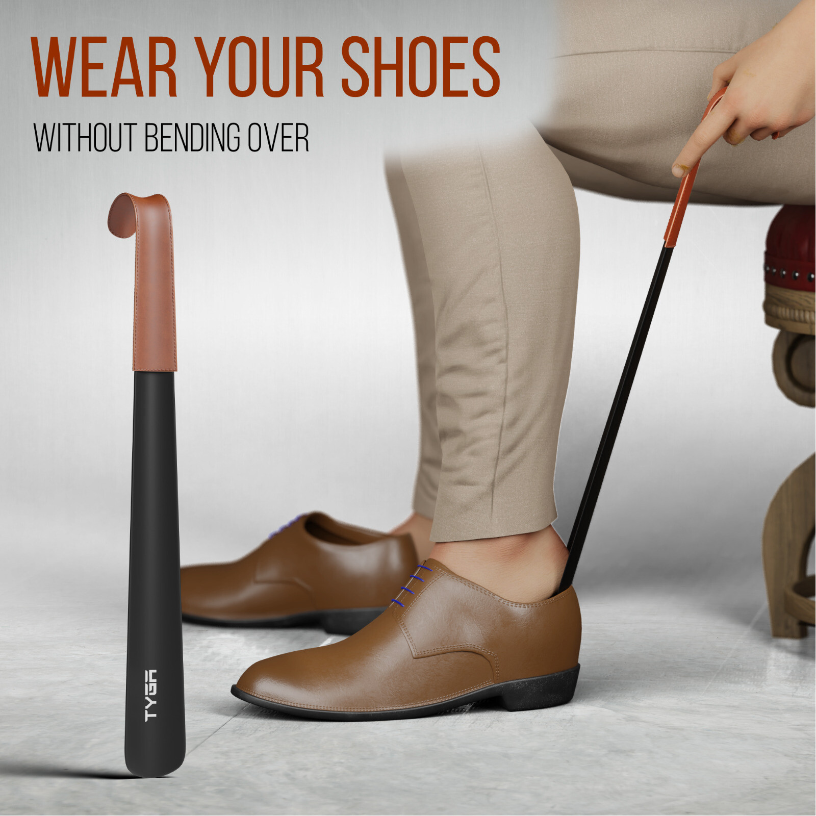 TYGA STORE Calzascarpe In Metallo - Calzascarpe Pigro Da 17 Cm