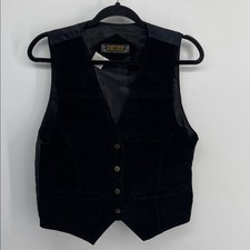 Vintage Don  t Stop suede leather V-neck western rodeo cowboy vest sz M