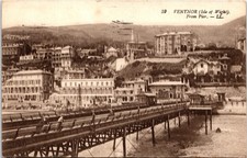 Ventnor Pier View Isle of Wight Vintage Postcard LL Levy 1920s Collector Item
