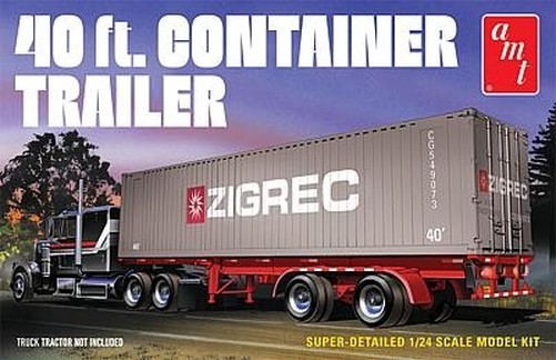 AMT/MPC AMT1196 - 1/24 40Ft Semi Container Trailer - New