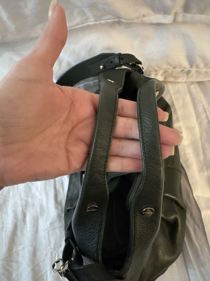 Bolso Bandolera Hobo Verde Bosque Bvlgari Chandra con Bolsa para el Polvo Excelente Estado Foto 4 de 4