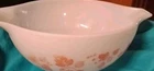 VTG Pyrex Pink Gooseberry #443 Tabbed Cinderella Mixing Bowl Nesting 2.5 qt