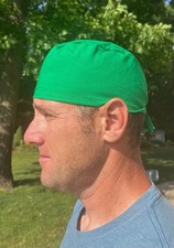 Kelly Green solid skull scrub surgical OR hat surgery cap mens