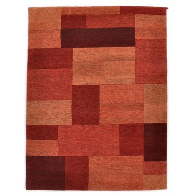 Teppich DALAS - rot - handgeknüpft - 70x140 cm