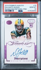 2014 PANINI FLAWLESS RC INSCRIPTIONS PINK #15 DAVANTE ADAMS 13/14 PSA 10