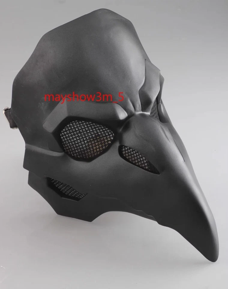Games Overwatch Reaper Gabriel Reyes Cosplay Crow Mask Halloween Party Prop Gift - Image 3 of 4