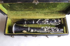 Antique Carl Fischer Bb Wood 2 Ring Albert System Clarinet