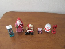 Mixed Lot of 6 Vintage Christmas Ornaments- Various Makers