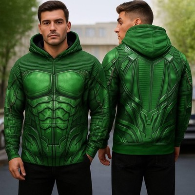 Green Goblin Cosplay 3D Hoodie, Green Goblin Costume, Spider Man