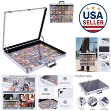 Card Show Display Case Large Aluminum, Trading Card Display Case Suitable for Sp