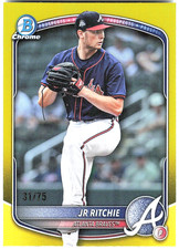 2025 JR Ritchie- Bowman Draft #BDC-199  Chrome Yellow Refractor Ser31/75