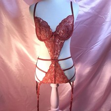Seven Til Midnight Ripe For The Picking Red Strappy Lace Teddy