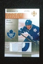 2011-12 Ultimate Collection Rookie Dual Jersey Patch Matt Frattin /65