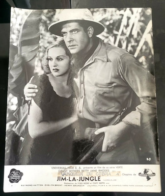1937 Vintage Lobby Card ''Jungle Jim'' Cobra Grant Withers Betty J. Rhodes Terror