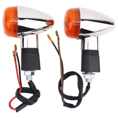 Moto Chromé indicateurs clignotant moto pour Yamaha Virago XV 250 500 535 700... - Photo 1/4