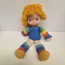 Vintage 1983 Hallmark Rainbow Brite Mattel 17" Plush Doll, Colorful Outfit