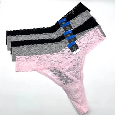 I.N.C. INTERNATIONAL CONCEPTS WOMENS LACE THONG UNDERWEAR MULTI COLOR 5 PACK XL