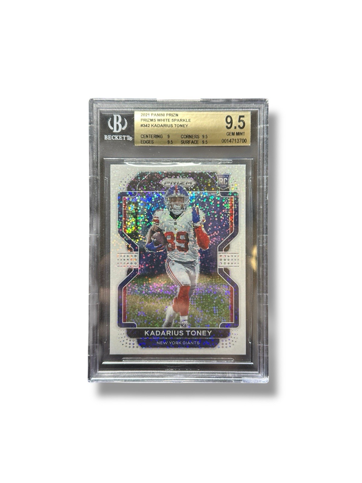 2021 Prizm - Rookie Kadarius Toney #342 White Sparkle Prizm 💎 Pop 1 🥇