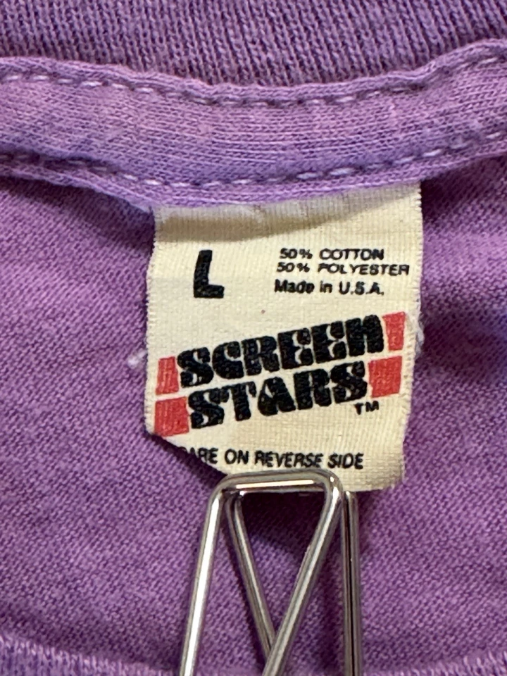 Top corto verdadero vintage años 80 Fort Walton Beach pantalla tropical hawaiano estrellas talla L Foto 4 de 4