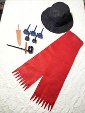 Make A Snowman Kit 9 Piece Winter Snow Fun Create Build Hat Scarf Eyes Nose More
