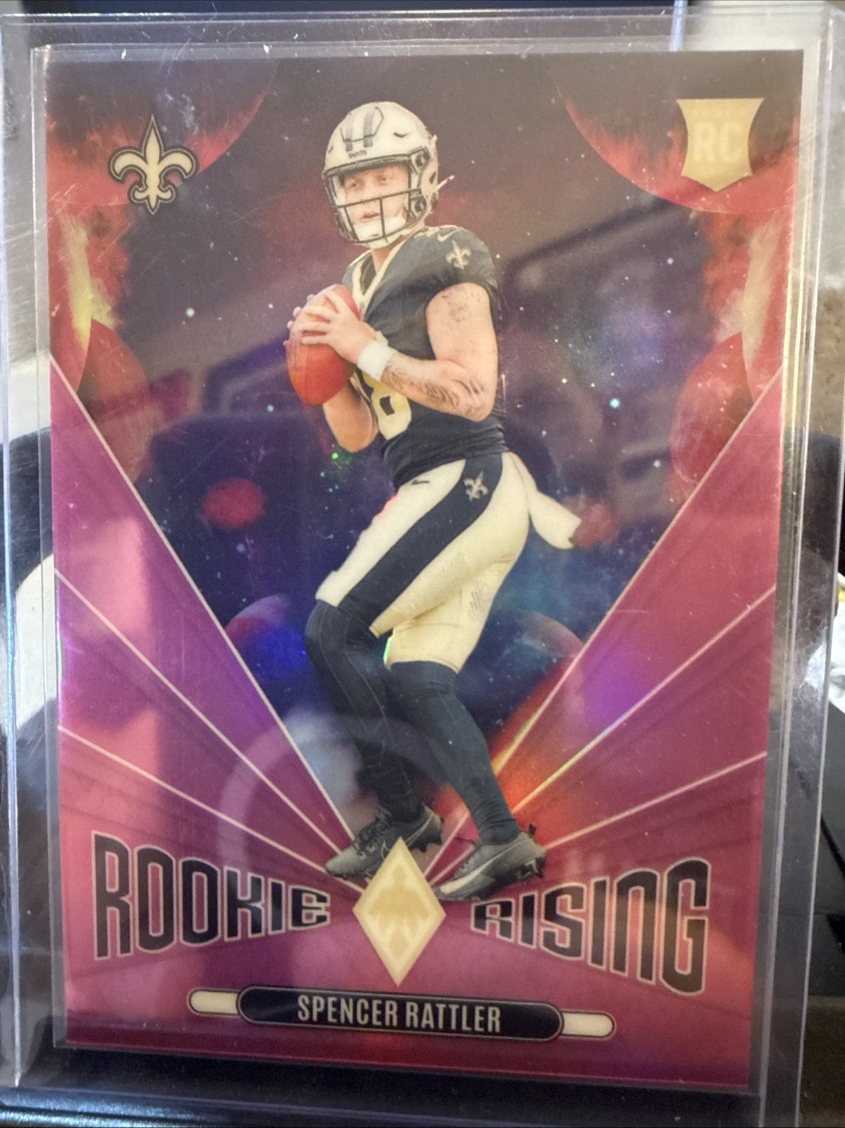 2024 Panini Phoenix - Rookie Rising Spencer Rattler #RR-SRR (RC) Pink 34/80