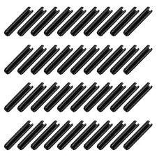 120Pcs Roll Pins 4/25 Inch(4mm) Dia. 4/5 Inch(20mm) Length 65Mn Steel, Black