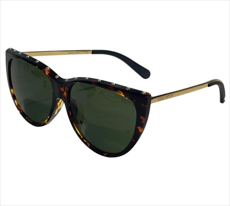 Louis Vuitton Cat Eye Sunglasses Lens: Green Frame: Tortoise Gold