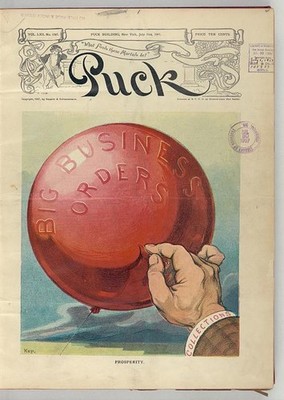Photo:Puck Magazine 1907 Prosperity Big Business Orders Balloon Cartoon