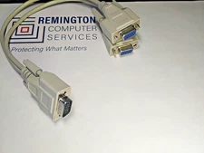 VGA Splitter, m1/f2, Tera Grand, Opened, VGA-HD15MFX2, 1' 1-1/4"