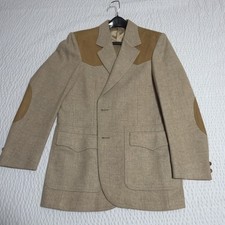 VTG NWT Pioneer Wear Western Blazer Tan 2 Tone Arrow Darts Men's 42 Long USA