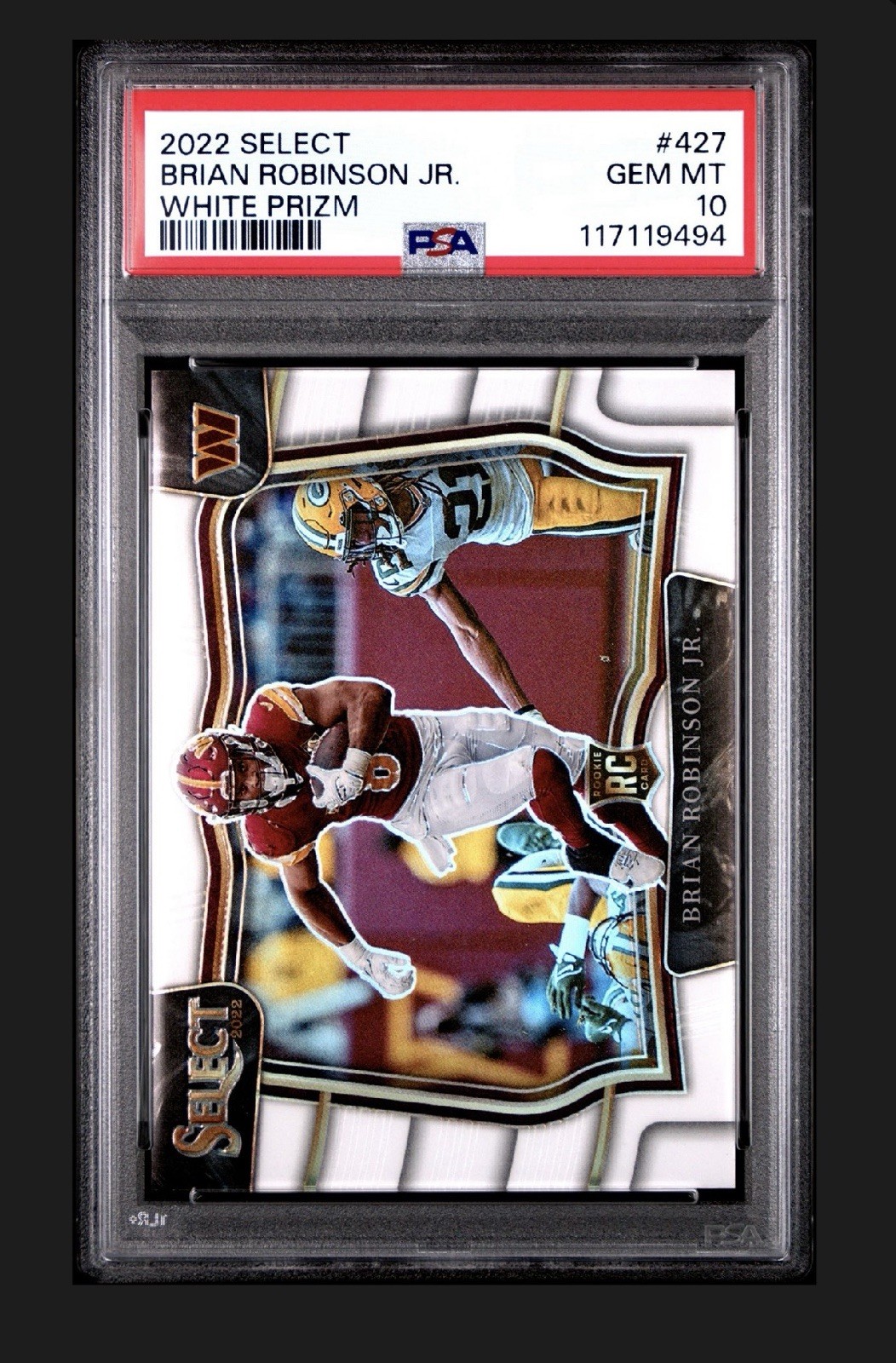 2022 Panini Select White Field Level #427 Brian Robinson Jr /35 RC PSA 10 ROOKIE