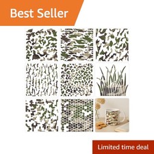 Bsenhe 8 PCS Camo Stencils for Painting