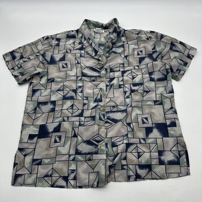 Stunt Button Up Shirt Women S 100% Slik  Multicolor ..#30036