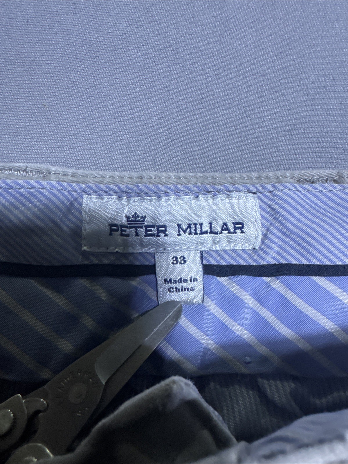 Peter Millar Pants Mens 33 Gray Ultimate Sateen 5-Pocket Straight Flat Front image 6