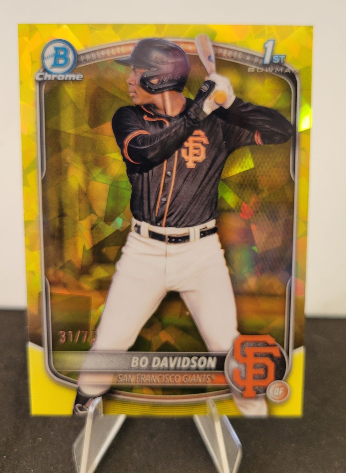 2025 Bowman Chrome Sapphire - Bo Davidson #BCP-206 Yellow 31/75 Orioles