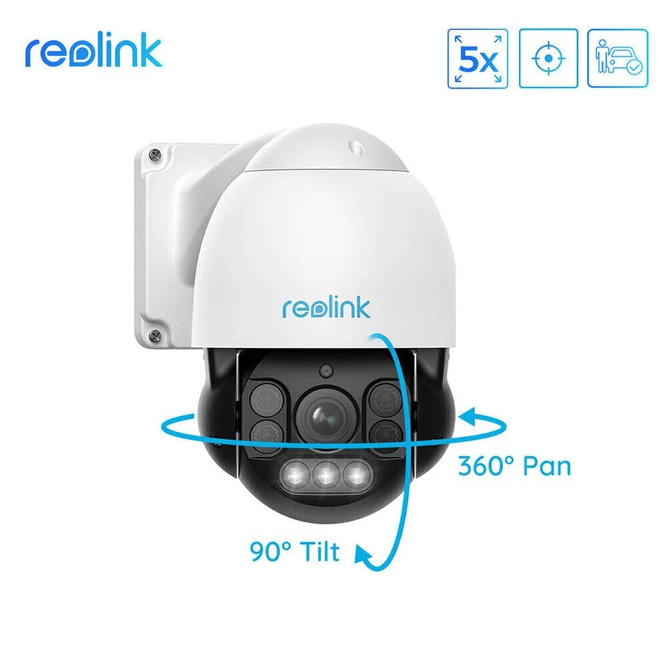 Reolink 8MP 4K PoE IP 2-Way Audio Spotlights CCTV PTZ Dome Home Security Camera - Image 2 of 3
