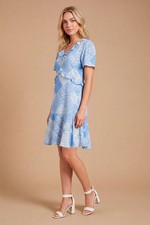 Dorothy Perkins Blue Mini Dress Womens Occasion Dresses