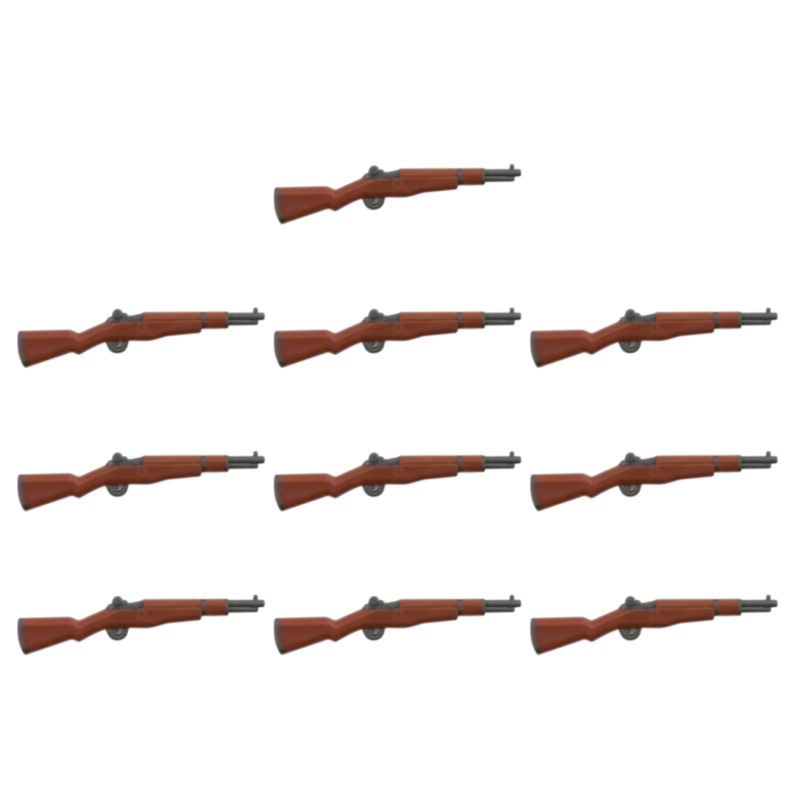 NEW M1 Garand Rifle X10 For LEGO Minifigures WW2 Accessories Brown Army Military