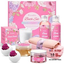 Gifts for Women SPA Gift Baskets - 9PCS Self Care Bath Set Home SPA