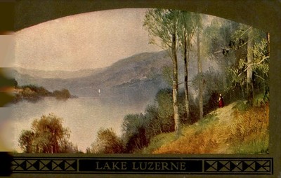 Lake Luzerne, Message to Luia, Grant Husking Corn, Lovingly Stu, 1900 Postcard